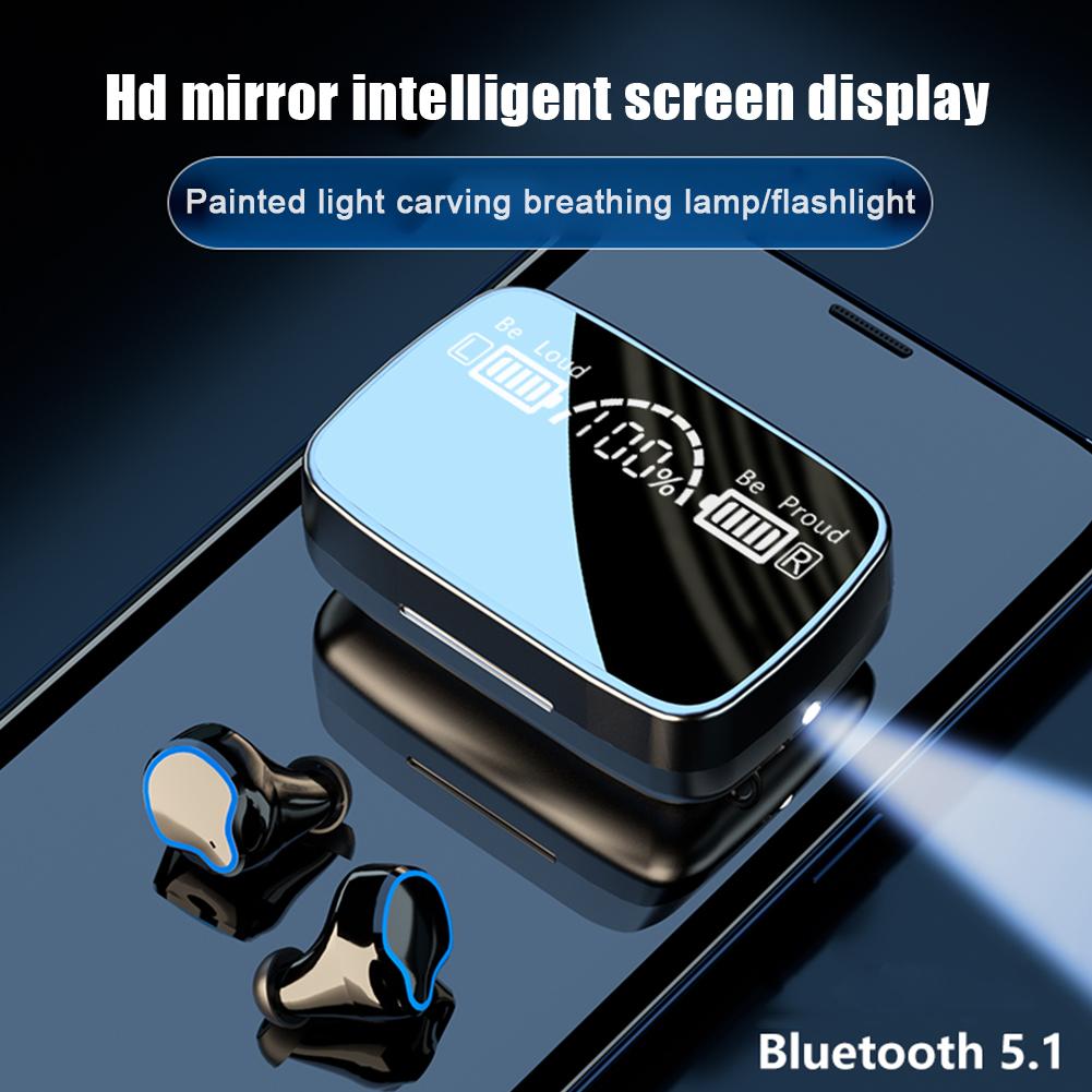 Водонепроницаемые беспроводные Bluetooth-наушники с микрофоном 9D стереогарнитуры с чехлом для зарядки