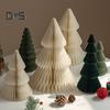 Бумажная рождественская елка 3D сотовая бумажная рождественская елка украшение деревенский настольный центральный элемент для офиса домашний школьный декор