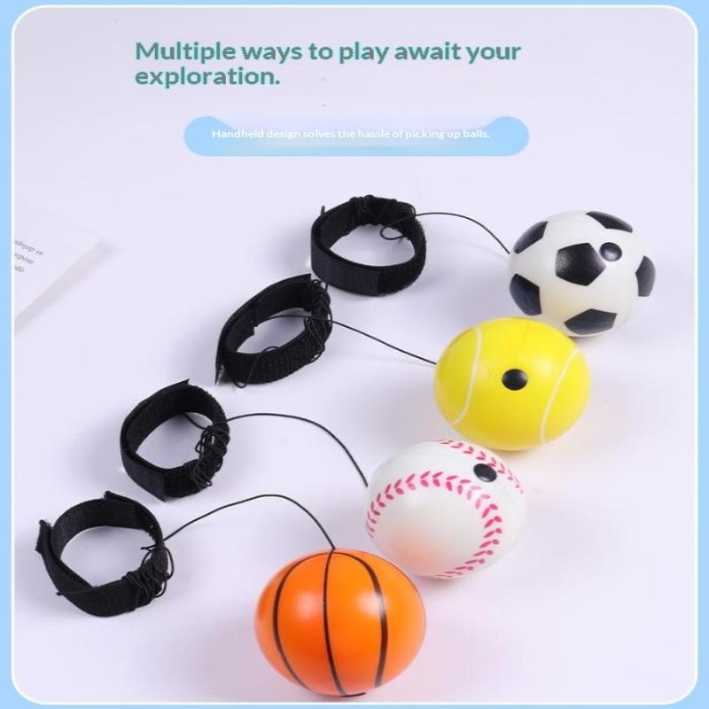 Interactive Play with 3PCS Elastic Sponge Balls for Kids Durable Design with Nylon String Perfect for Indoor Outdoor Activities