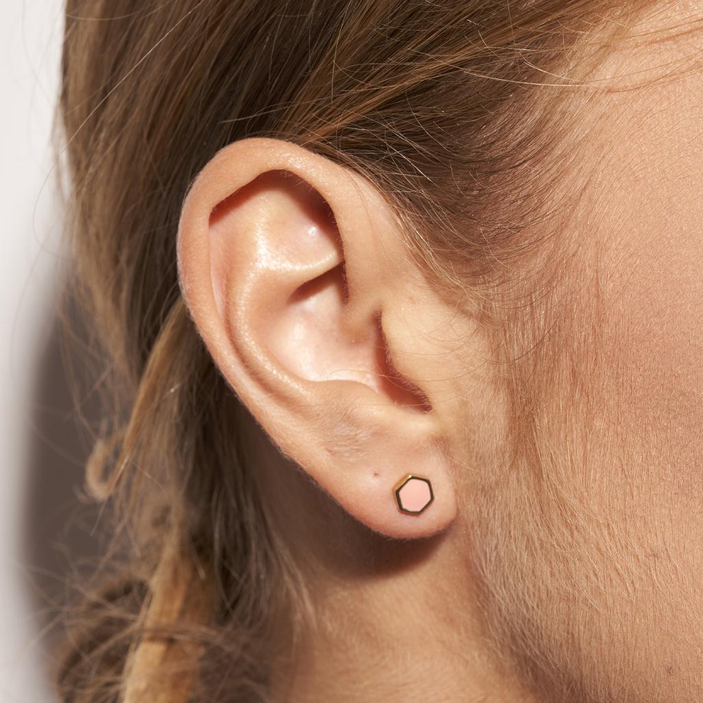 Золотая серьга S Coral SUPERB для женщины