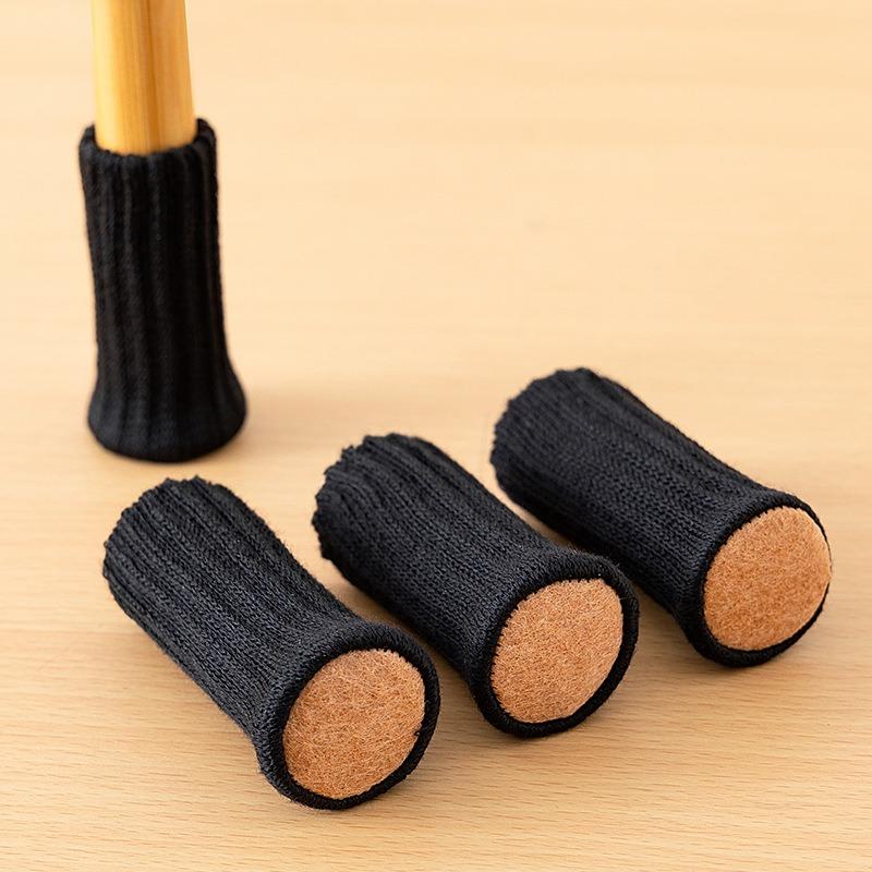 Носки на ножки стула, Вязаные коврики для пола под мебель, Противоскользящие, Бесшумные, Толстые, Удобные, Практичные предметы для дома, Защищающие