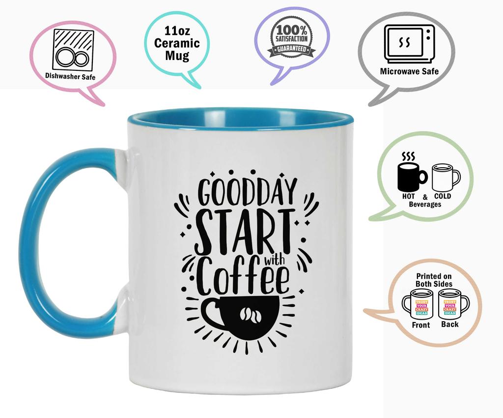 Inkdotpot Goodday Start With Coffee 11 Oz керамические кофейные кружки отлично подходят для коллег, боссов, подарков для кофе