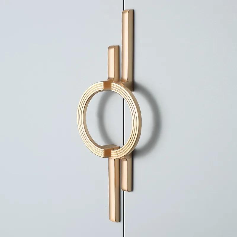 Chinese Style Wardrobe Handle Cabinet Door Modern Minimalist Cabinet Door Handle Drawer Handle High-end Circular Long Handle