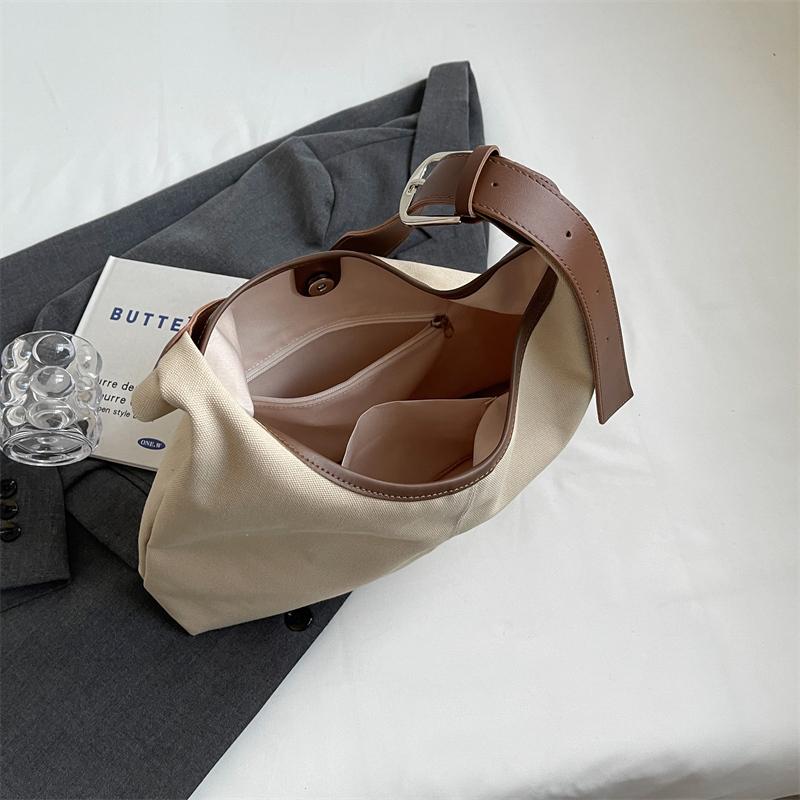 Сплошная цветная холщовая сумка подмышки, большая вместительная сумка на плечо, женская большая сумка, сумка