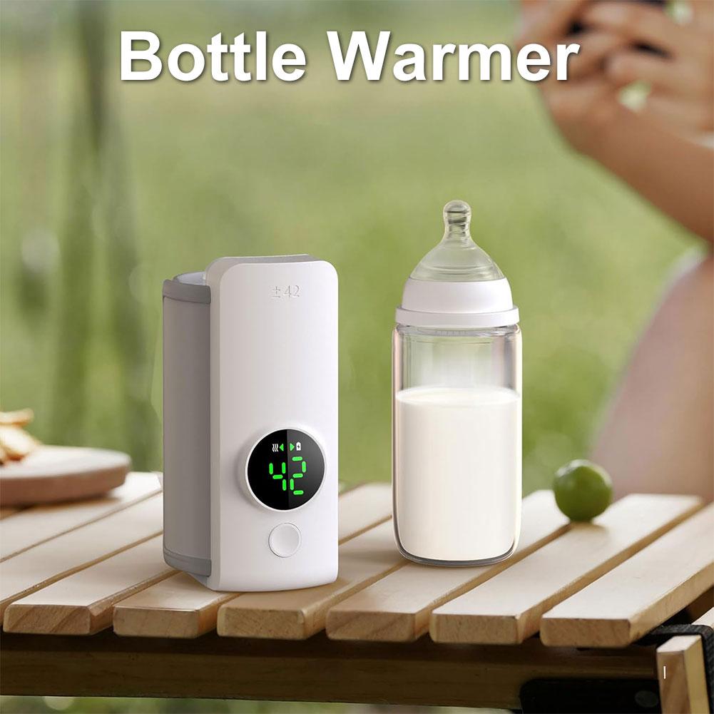 Portable Bottle Warmer Rechargeable Cordless Milk Warmer Travel Warmer for Comfortable Baby Feeding On The Go