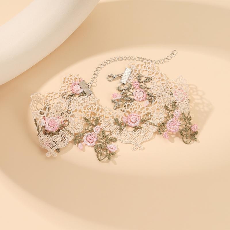 Элегантное кружевное ожерелье-воротник с красочным ажурным узором, стильное кружевное колье-чокер для женщин, подростков и дам