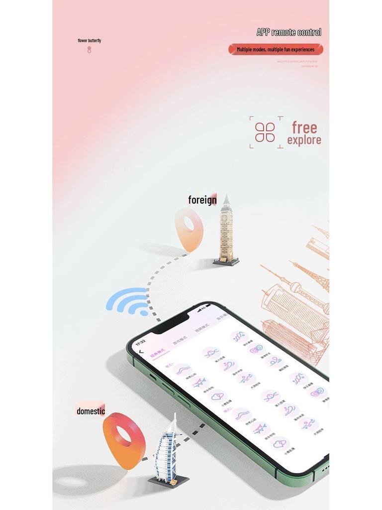 Трусики-бабочки с вибрацией, управляемые приложением PROMISE MAN для женщин - Сдержанное носимое удовольствие