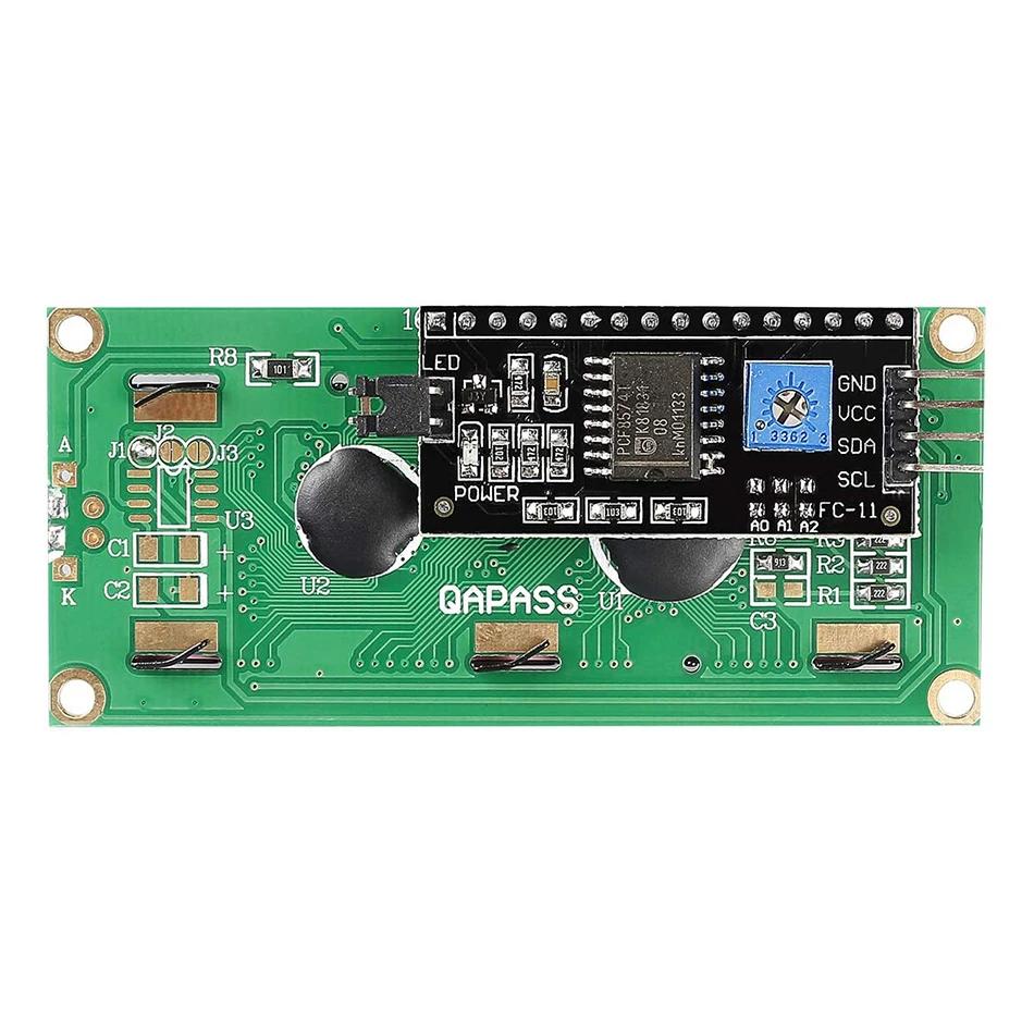 LCD1602+I2C 1602 16x2 1602A Синий/Зеленый экран HD44780 Символьный LCD /с IIC/I2C Последовательным Интерфейсным Адаптером Модуль Для Arduino