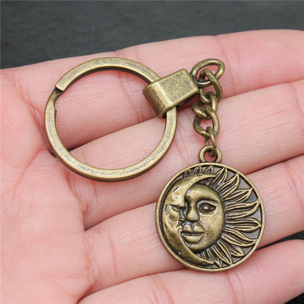 Солнце Луна Пентаграмма Брелки Женские Ювелирные Изделия Бизнес Креативный Сувенир