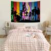 SSailores Cute Girl Moon Colorful Tapestry Wall Hanging Hanging Tarot Hippie Wall Rugs Dorm Wall Art Decor