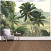 Пальма Дом Гостиная Спальня Картина Фон Настенный Ковер Украшения Тропические Растения Печать Гобелен Настенный Ковер