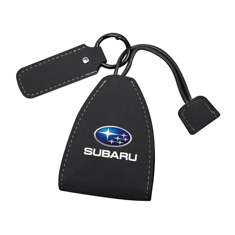 Suede Leather Car Remote Key Case Cover Bag For Subaru Tribeca Legacy Outback Crosstrek WRX 2006 Impreza STI Forester BRZ Mpreza et4