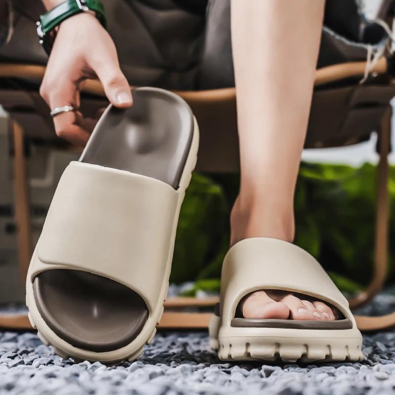 2025 Летние пляжные сандалии для отдыха на открытом воздухе Женская повседневная обувь Мужские шлепанцы Мужские сандалии Брендовые женские и мужские тапочки Модные шлепанцы из ЭВА
