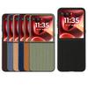 Модный блестящий чехол-накладка из ПУ-кожи для Motorola Moto Razr 60 Ultra, защитная жесткая задняя крышка, узор из углеродного волокна