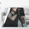 Фланелевый плед Bad Omens Noah Фланелевый Рок-музыка Теплые Плюшевые Одеяла Мягкое Покрывало для Кровати Гостиной Дома Путешествий Дивана