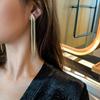 1 Pair Dangle Earrings Elegant Hypoallergenic Minimalism Temperament High Gloss Gift Fashion Jewelry Bohemian Metal Tassels Women Drop Earrings