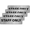 24 Hour Video Surveillance Sign Aluminum Silver 9 x 3 Inches Self-Adhesive Waterproof Metal Door Wall Sign for Business Restaurants 4 Pack