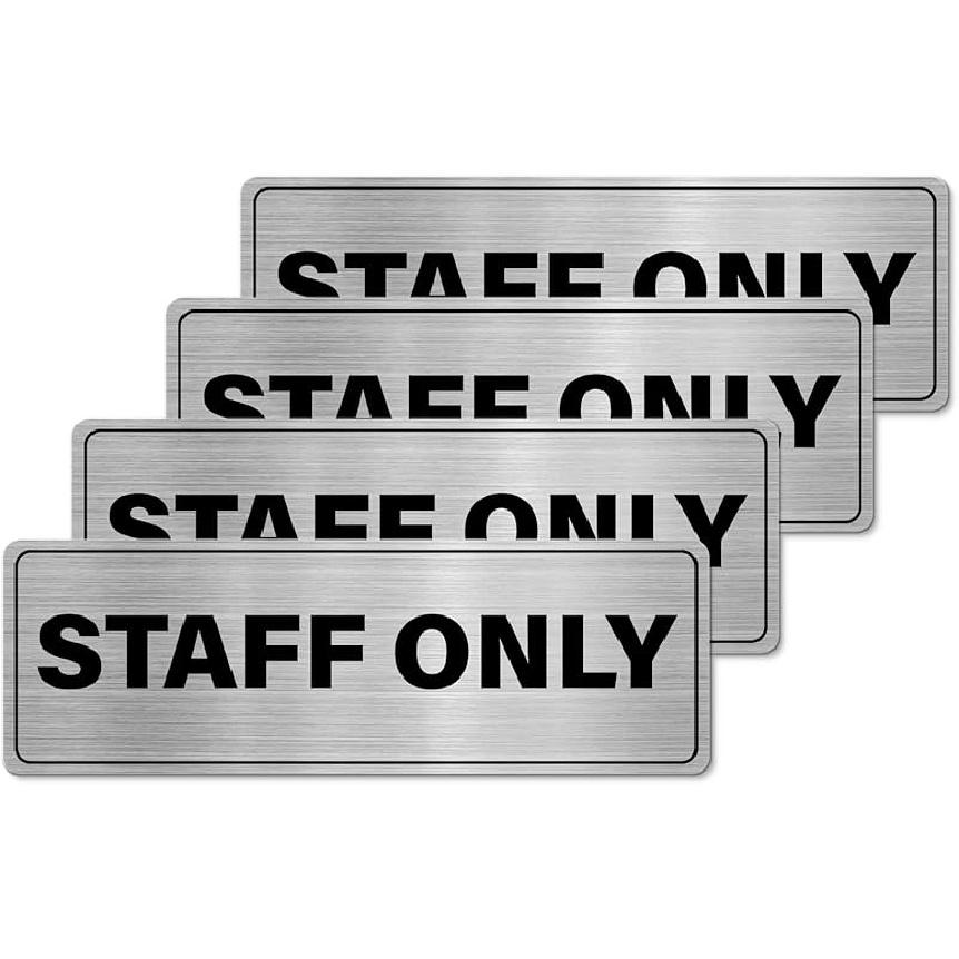 24 Hour Video Surveillance Sign Aluminum Silver 9 x 3 Inches Self-Adhesive Waterproof Metal Door Wall Sign for Business Restaurants 4 Pack