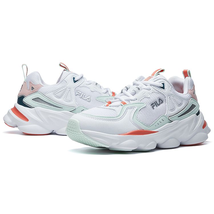 Fila Женские кроссовки Skipper с цветными блоками из ткани, низкие, для бега, белые F12W021117FWG