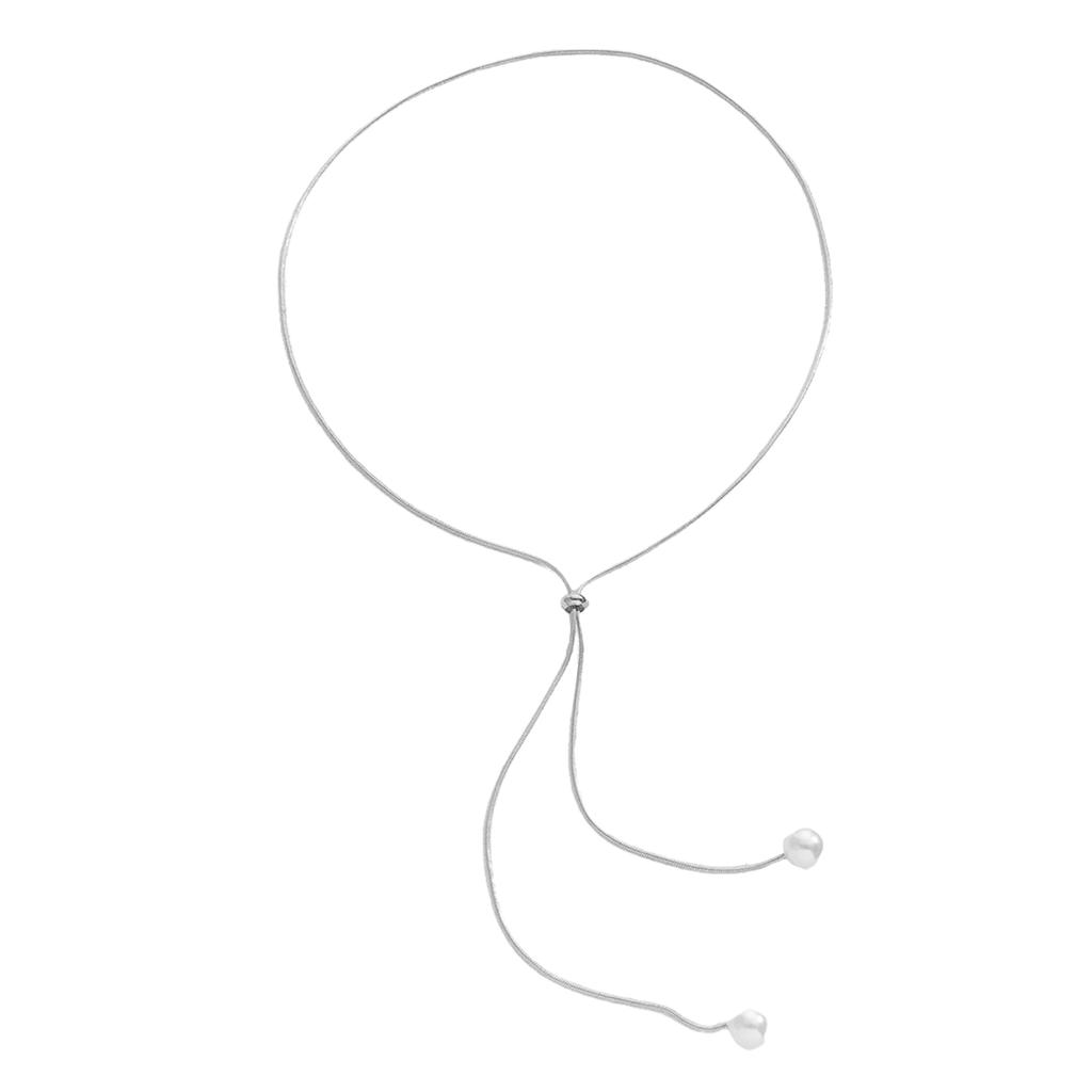 Элегантное ожерелье-чокер с кисточками из жемчуга. Очаровательное ожерелье-лариат из жемчуга. Уникальное украшение на шею для создания шикарного и современного образа.