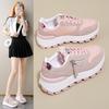 Мода 2025 Женские кроссовки на толстой подошве с круглым носком Модная обувь Женские Удобные Дышащие Повседневные Износостойкие Кроссовки