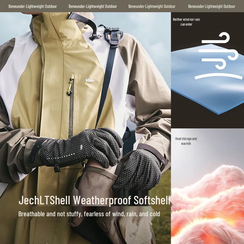 Beneunder Autumn/Winter Windproof Touchscreen Ski Gloves