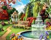 5d Алмазная картина Полная дрель Квадратные цветы Алмазная вышивка Парк Пейзаж Стразы Мозаика Ремесло