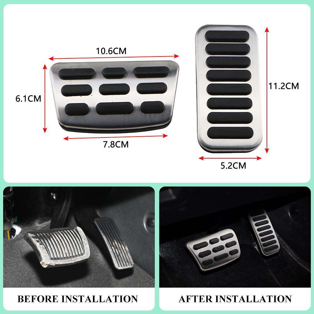 Anti-slip Gas Brake Pedal Pad Covers For Hyundai Encino Elantra i30 Kona 2016-2019 Kia KX7 Forte Xceed 2018-2019 Car Foot Pedal
