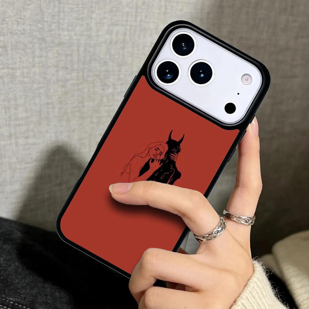 Чехол Case для iPhone 17 Air 16 Pro Max 15 Plus 11 13 Mini 14 12 Задняя крышка телефона Демон Женщина