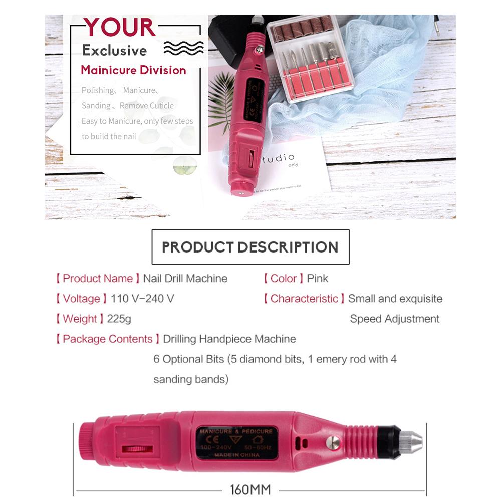 Сверла для ногтей PHOENIXY, электрические машинные напильники, шлифовальные машины, наборы инструментов для полировки