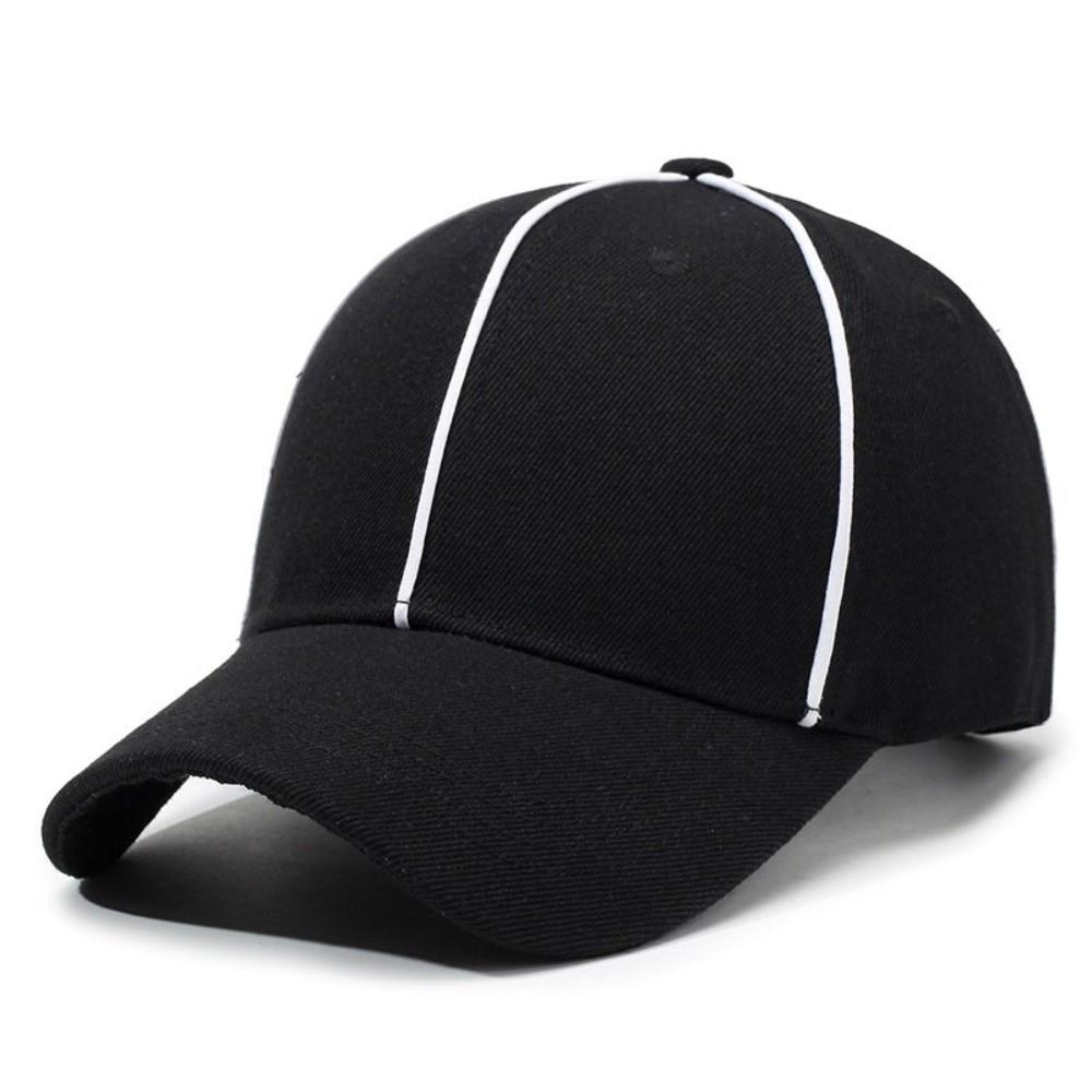 Adjustable Professional Referee Baseball Cap Black / White Peak Cap for Soccer Match Women