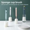 Household Sponge Cup Brush With Handle For Efficient Cleaning Of Drinking Vessels
