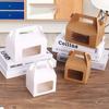 25 шт. коробка-домик с окошком, крафтовые коробки для угощений, коробки для подарков на вечеринку, коробки для сладостей, для подарков, мыла, изготовления украшений, демонстрационная упаковка, подарочная коробка