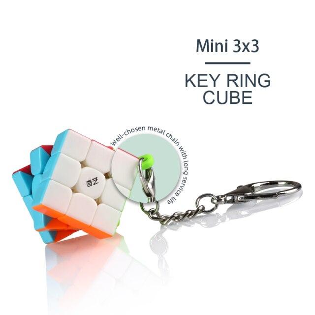 Hellocube 2020 Qiyi Keychain 3x3 Cube 3x3x3 Mini Keyring Puzzle Toys Educational For Children
