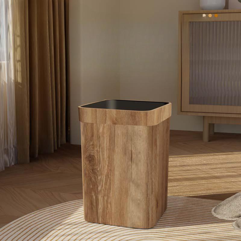 Мусорное ведро с текстурой дерева для дома, стильное, для ванной комнаты, кухни, гостевого дома, отеля