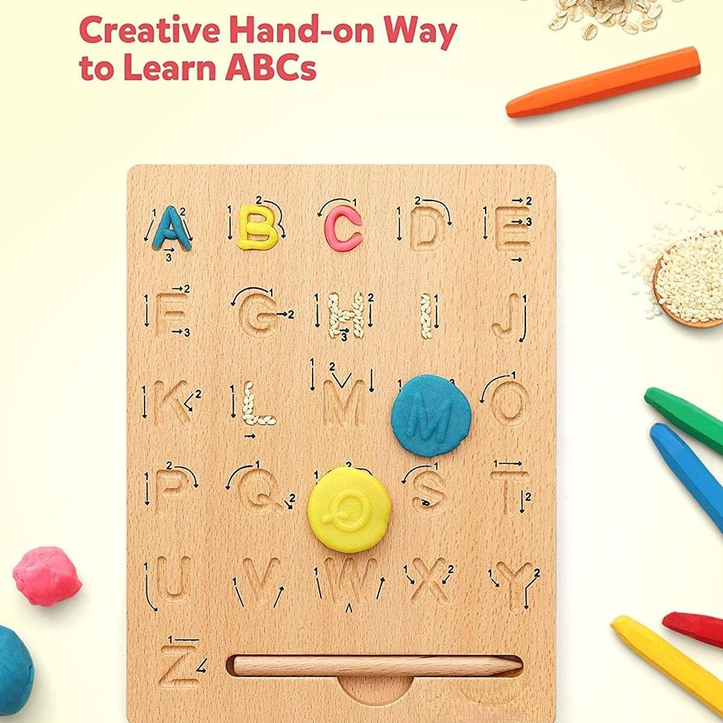 Деревянная доска для прописи алфавита, деревянная доска для отработки букв, двухсторонние доски для малышей и дошкольников, подарки для детей