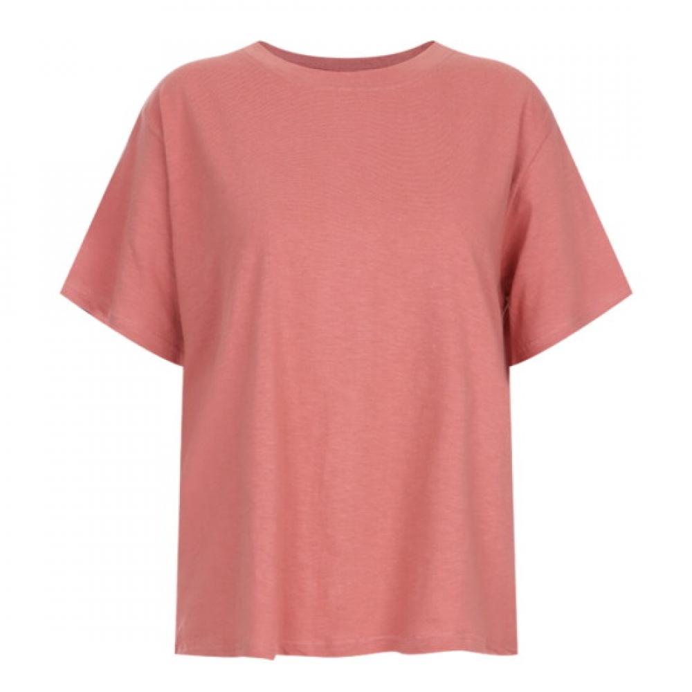 Shop Women S Round Neck Summer baSic ShorT Sleeve T ShirT roSe Brown Dai wSh