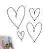 4 PCS Metal Heart Wall Art Abstract Cutout Minimalist Wall Decor for Living Room Bedroom Hanging Decorations