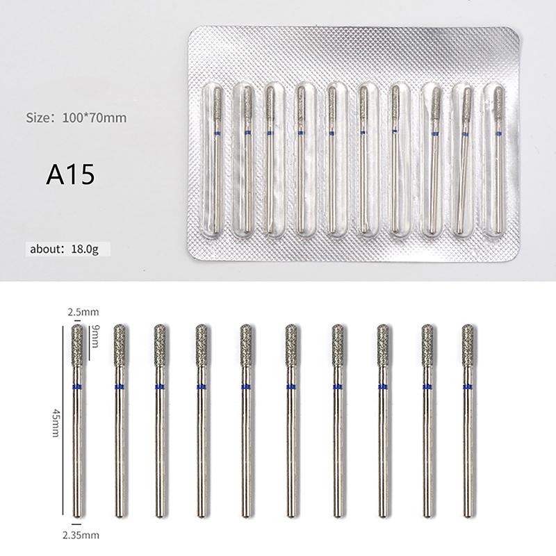 10pcs Nail Drill Bit Rotary Electric Milling Cutters for Pedicure and Manicure, Files Cuticle Burr Nail Tools Accessories