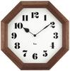 Настенные часы Деревянная рама Цвет грецкого ореха Восьмиугольные часы Lemnos x x WR11-01 Размер Ш24,6 В24,6 Г4,8 см
