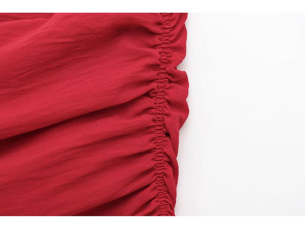 2024 Women's European & American Style One-Shoulder Ruched Slimming Top