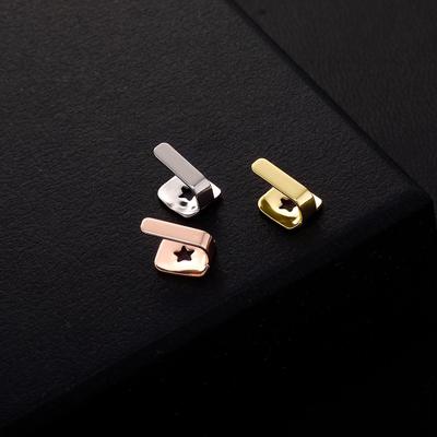 Блестящие Вертикальные Решетки Grillz - Простые Одиночные Зубы Хип-Хоп Уличная Бижутерия
