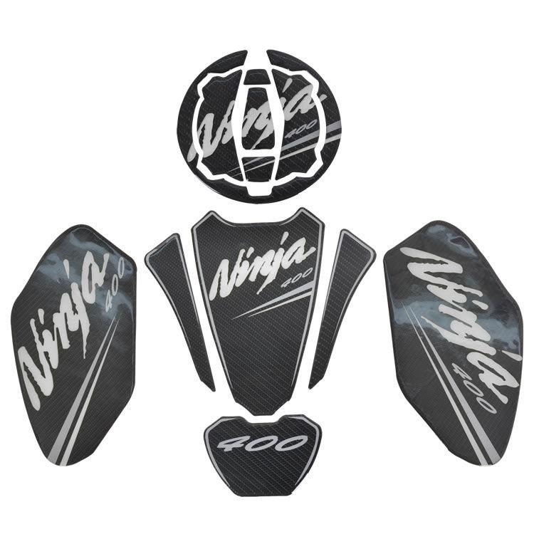 Наклейки на бак и наклейки-рыбья кость из углеродного волокна для Kawasaki Ninja 400