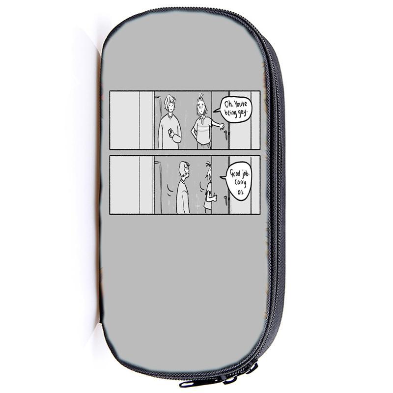 Heartstopper Канцелярские принадлежности Сумка-карандаш Ник и Чарли Студенческий экзамен Специальный нейлоновый чехол для ручки ЛГБТ-сумка унисекс Школьные принадлежности
