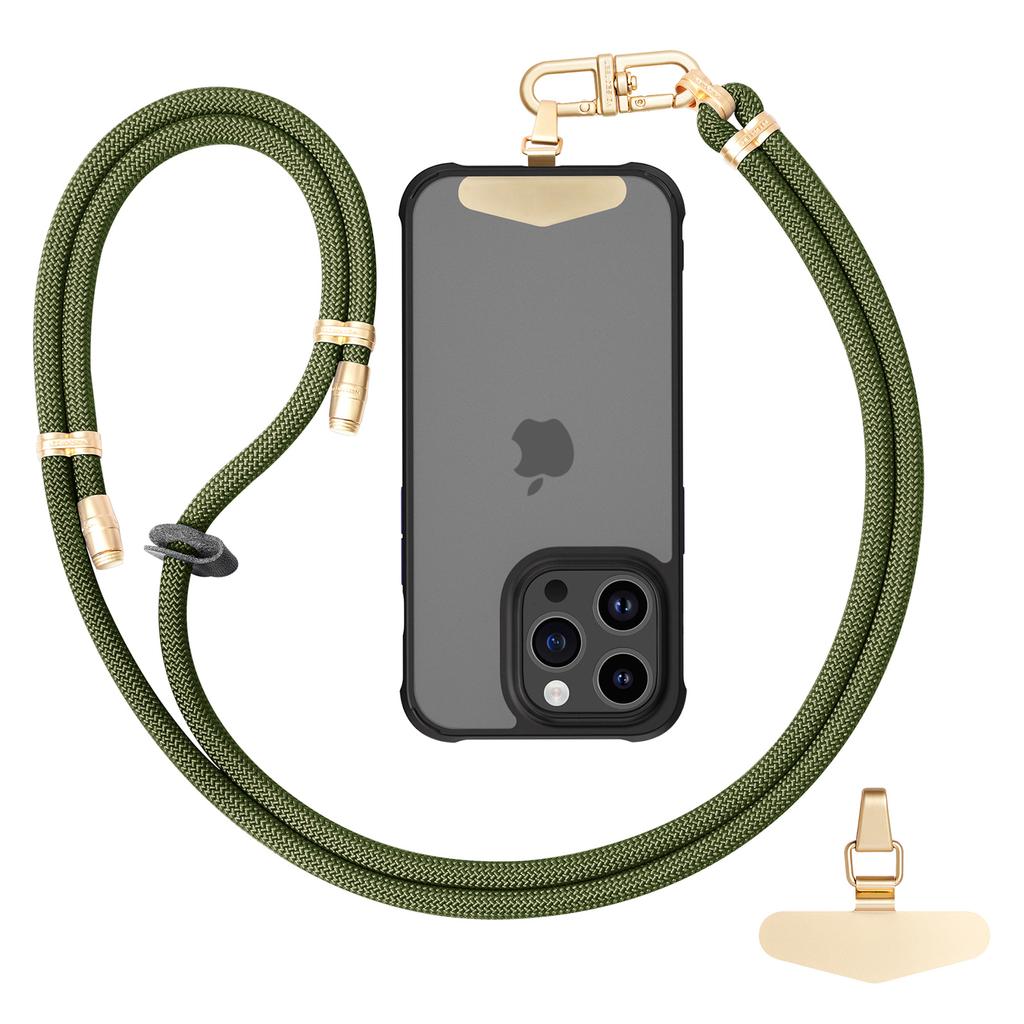 LEEU DESIGN Шнурок для телефона 160 см Регулируемый через плечо Ремешок на шею для мобильного телефона с подкладкой