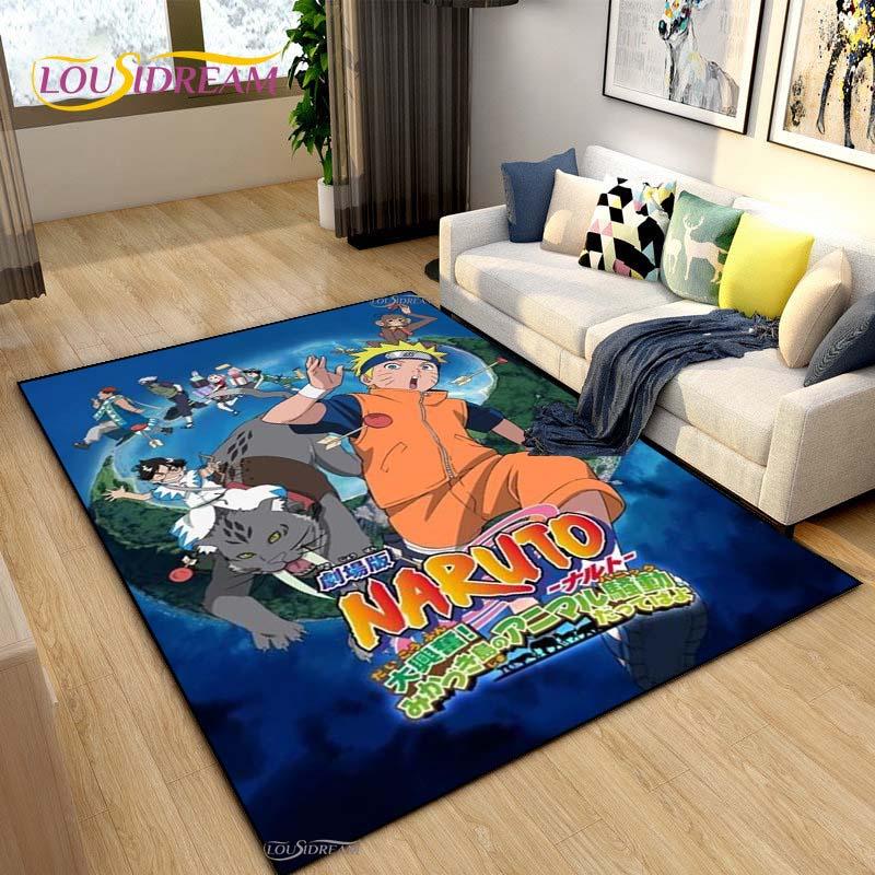Ковер Bandai Naruto Мультяшный Аниме для Гостиной Спальни Милые Коврики Кухонная Дверь Детские Нескользящие Напольные Коврики Alfombra Подарок на День Рождения