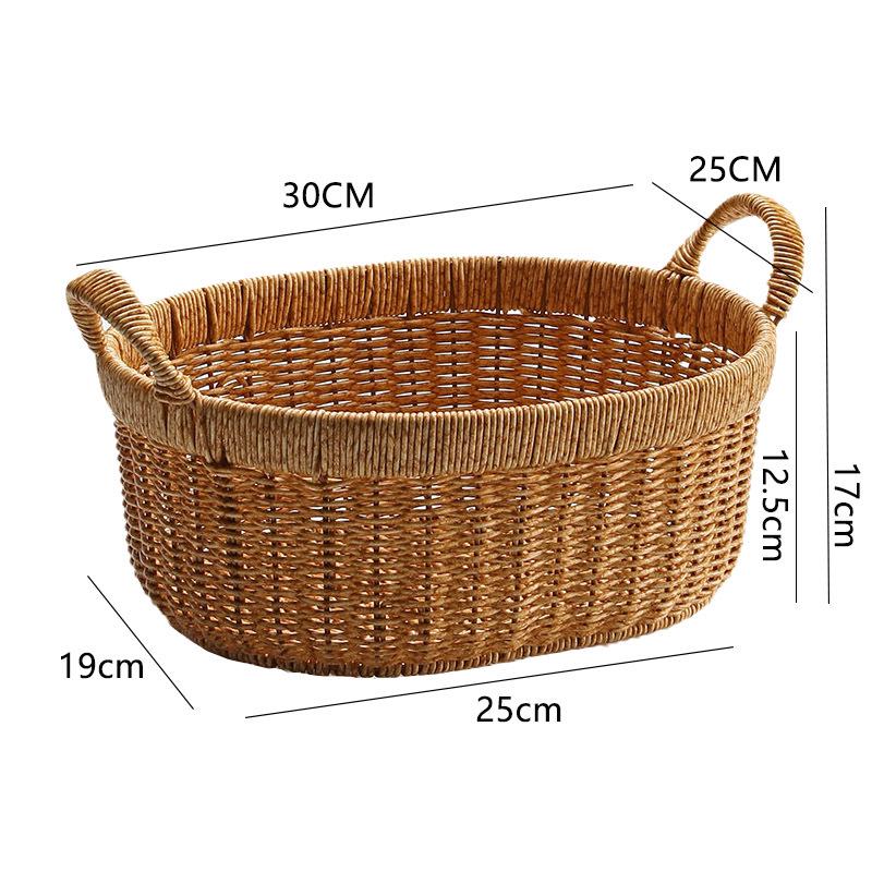 Корзина для фруктов и закусок из имитации ротанга - Универсальная для использования в гостиной, кухне и на пикнике.
