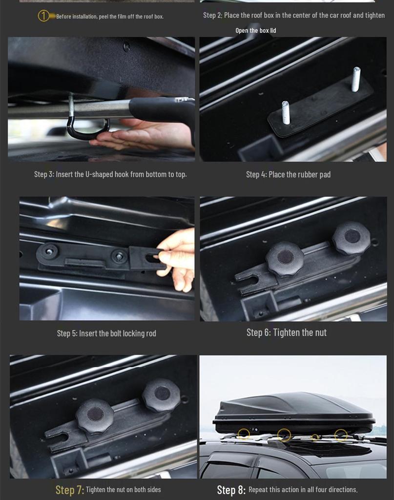 BMW X1/X3/X5/2/3/5 Series Roof Luggage Box: Large Capacity, Ultra-Thin, Heavy-Duty Travel Roof Box
