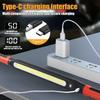 Super Bright LED Flashlight Magnetic Work Light Rechargeable Underhood Work Lamp Bar Built-in Battery for Car Repair Outdoor