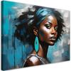 Canvas Print, Woman Glamour Blue